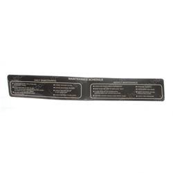 Picture of Decal - Maintenance Schedule