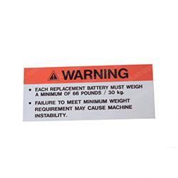 Picture of Warning Battery Replacement De