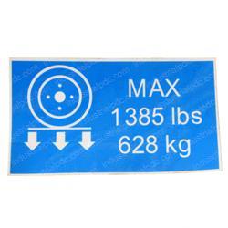 Picture of Decal - Wheel 1385lbs