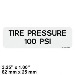 Picture of Decal - Tire Pressure 100 Psi