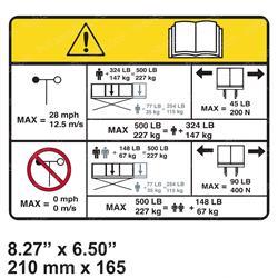 Picture of Decal - Capacity Es1330l 227kg