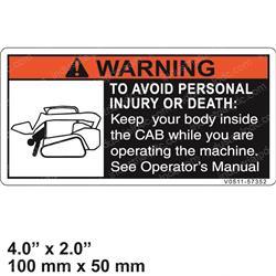 Picture of Decal - Warning Avoid Personal