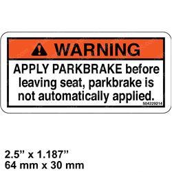 Picture of Decal - Park Brake Warning