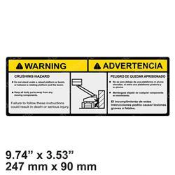 Picture of Decal Warning Crushing (dom2)