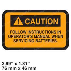 Picture of Decal - Caution Battery Servic