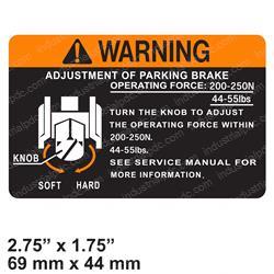 Picture of Decal - Warning Parking Brake