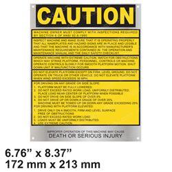 Picture of Nameplate Caution