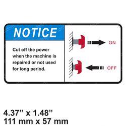 Picture of Decal - Main Power Switch