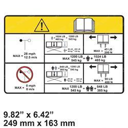Picture of Decal - Cap. 1200 Lb/545 Kg