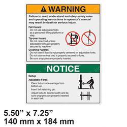 Picture of Decal - Warning Fork Safety