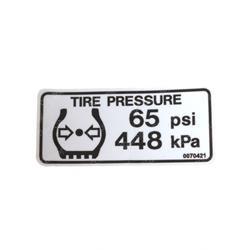 SNORKEL 0070421 DECAL - TIRE PRESSURE