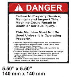 Picture of Decal - Danger Proper Service