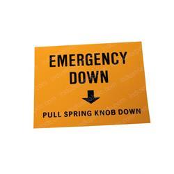 Picture of Decal - Emergency Down