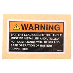 Picture of Decal Battery Lead Warning