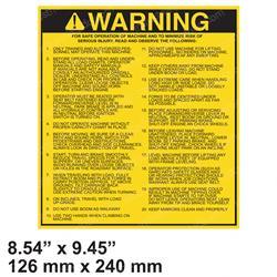 Picture of Decal - Warning