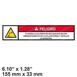 Picture of Decal - Tilt Alarm Spanish