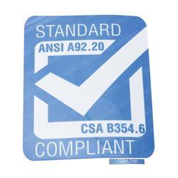 Picture of Decal, Ansi/Csa Compliant