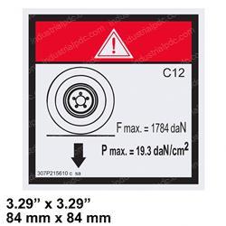 Picture of Decal - Load on One Wheel
