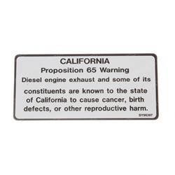 Picture of Decal - Warning Prop 65/Dsl