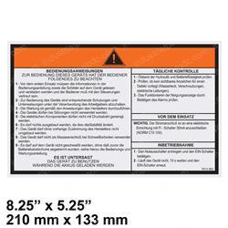 Picture of Decal - Operating Instructions
