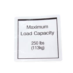 Picture of Decal Max. Capacity 250 Lbs