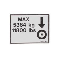Picture of Decal - Max Tire Load