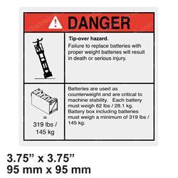 Picture of Decal, Danger, Tip-Over,