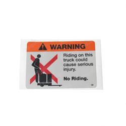 CROWN CR069036 DECAL - WARNING NO RIDER