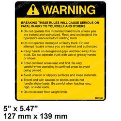 Picture of Decal - Warning