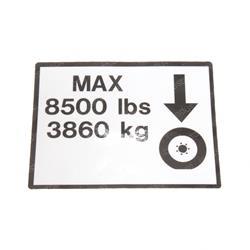 Picture of Decal  Max Tire Load