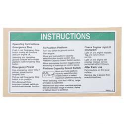 Picture of Decal Operating Instructions S