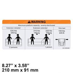Picture of Decal - Capacity 530 Lbs