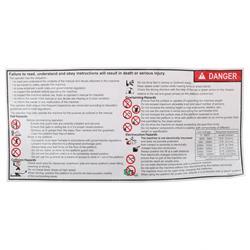 Picture of Decal Operating Instructions