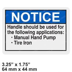 Picture of Decal - Notice Handle