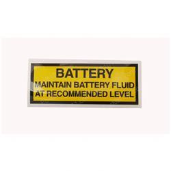 sy76385 DECAL - BATTERY MAINTAIN