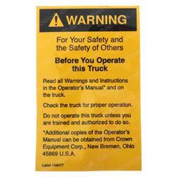 Picture of Warning Operator
