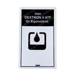 Picture of Decal Use Dexron Ii