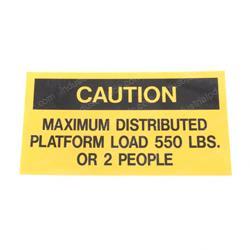 Picture of Decal - Max Load 550lbs