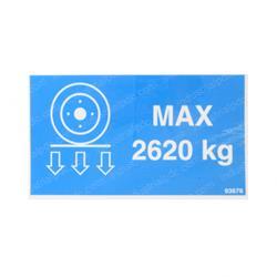 Picture of Decal - Wheel Load  3392rt