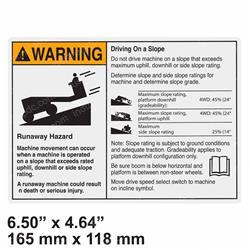 Picture of Decal - Warning Slope