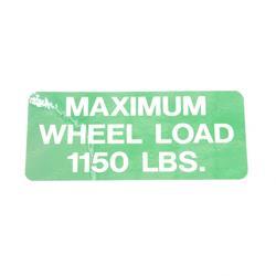 Picture of Decal - Max Wheel Load 1150lbs