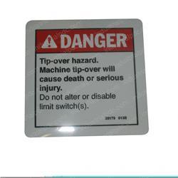 Picture of Decal - Warn Dont Alter Limit