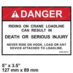 Picture of Decal - Never Ride on Load Line