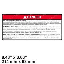 Picture of Decal - Danger Warnings