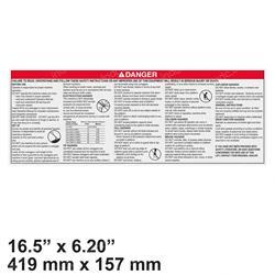 Picture of Decal - Danger Main Instructio