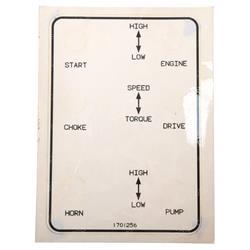 Picture of Decal Platfm Control