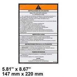 Picture of Decal - Operating Instructions