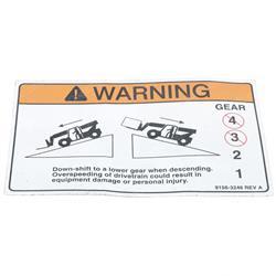 Picture of Decal Warning Overspeed