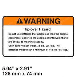 Picture of Decal - Tip Over Hazard