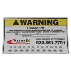 Picture of Decal - Klink Inspection